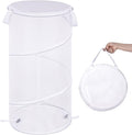 BATTOO Collapsible Laundry Basket with Lid Foldable Mesh Pop Up Hamper with Handles for Laundry Room, Bathroom, Kids Room, Co