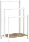 HOOBRO Free Standing Towel Rack, 3 Tier Blanket Rack, Blanket Holder for Bathroom, 16.9" L x 11" W x 31.9" H, Industrial Meta