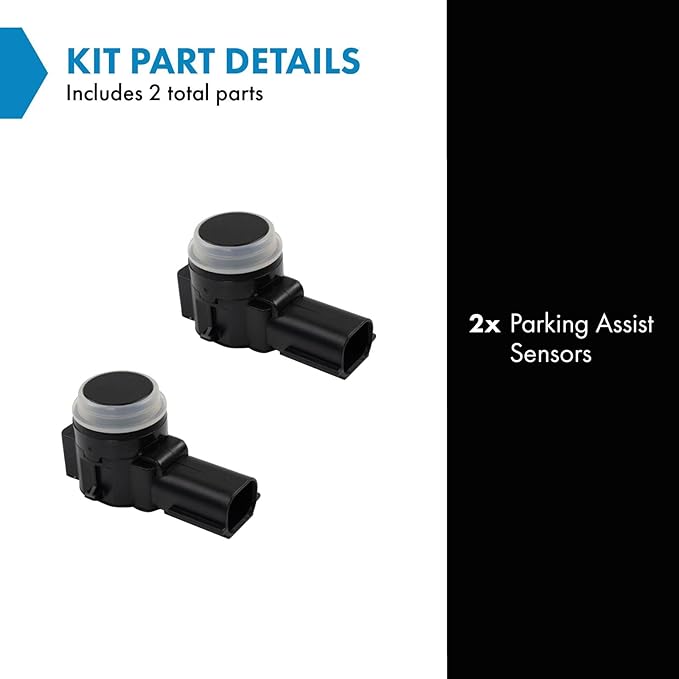 TRQ Bumper Parking Assist Object Sensor Pair Set Compatible with Buick Cadillac Chevy GMC