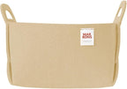 Collapsible Felt BEIGE Storage Bin Small 7.1"x5.1"x5.1" – Foldable Basket with Handles for Closet, Toy Storage, Laundry Room 