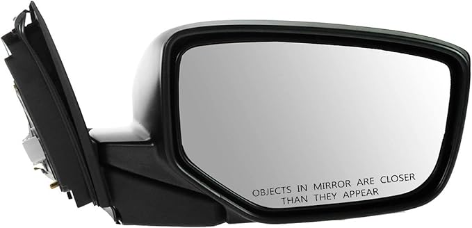 TRQ 2 Piece Driver and Passenger Side Mirror Assembly Set Electric Adjustment Non-Heated No Memory Black Compatible with 2008