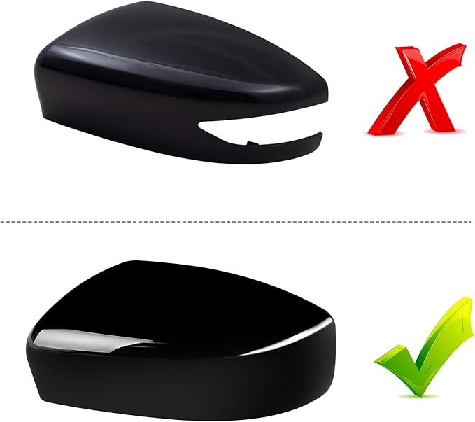 Moonlinks Compatible with Nissan Sentra 2013 2014 2015 2016 2017 2018 2019 Left Side Mirror Cover Replacement, Glossy Black Left Driver Side Door Rearview Mirror Cap Trim