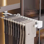 Pull-Out Clothes Rail,Extendable Pull Out Storage Closet Rod, Bearing 40kg Pull-Out Clothes Rail, Aluminum Alloy Retractable 