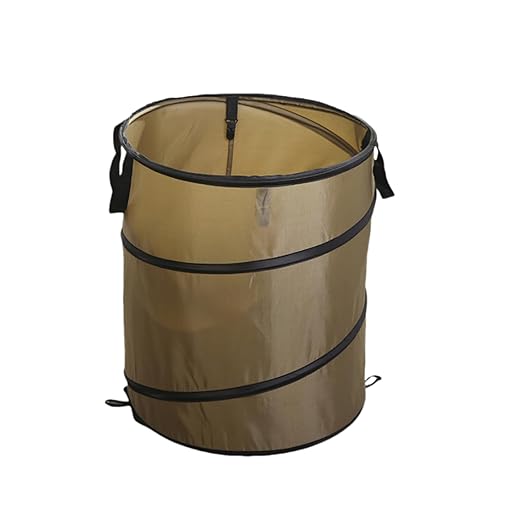 Collapsible Trash can/Folding Garbage Cans,Portable Trash can,Pop Up Trash Can,for Camping Garbage Can Collapsible,Clothes and Toys Recycle bin (BrownColor)