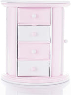 Renawe Girls Musical Jewelry Box Necklace Storage Accessories Gifts Cute Kids Jewelry Boxes for Little Girl Toddler Children 