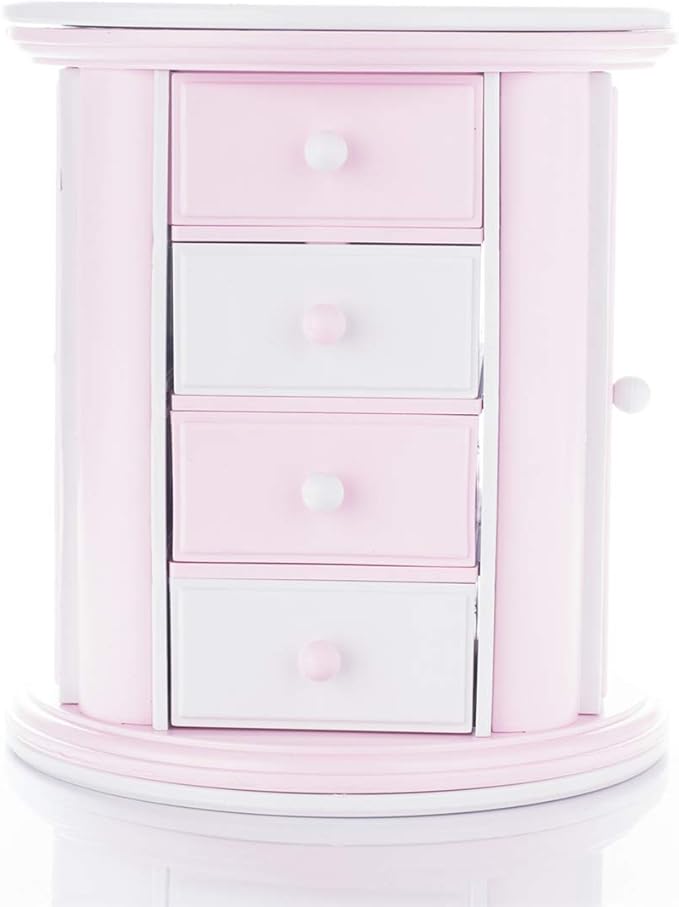 Renawe Girls Musical Jewelry Box Necklace Storage Accessories Gifts Cute Kids Jewelry Boxes for Little Girl Toddler Children 