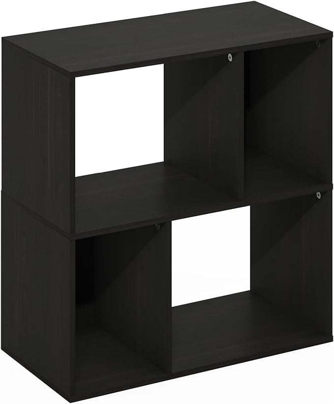 Furinno DALY Book Shelf, 4-Cube Bookshelf, Cube Storage Organizer Bookcase with Irregular Compartments, 11.7 x 23.6 x 24.7, f