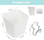 8 Pack Large Pegboard Bins with Hooks, Square Box Shape Peg Board Cups and Peg Board Accessories for Craft Room, Playroom, Of