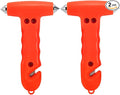 Car Safety Hammer 2-Pack, Auto Emergency Escape Hammer with Window Breaker and Seat Belt Cutter, Striking Red Emergency Escap