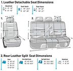 FH Group Three Row Car Seat Covers Deluxe Leatherette with 7 Headrests, Airbag Compatible and Rear Split Bench– Universal Fit