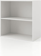 Homes: Inside + Out Apexa 2-Tier Cube Storage Organizer Shelves, Stackable Wood Bookcase Fits Cubby Bins for Organization, Do