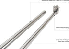 Design House 40 Inch to 72 Inch Adjustable Closet Rod for Hanging Clothes, Polished Chrome, Heavy Duty Steel Construction – D