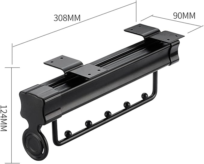 Pull Out Clothes Rail Extendable Pull Out Closet Rod - Wardrobe Pull-Out Trousers Rack, Pull Out Pants Rack Adjustable Closet