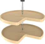 REV-A-SHELF Value Line Polymer Kidney 2-Shelf Lazy Susans for Corner Base Cabinets