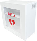 Non Alarmed AED Defibrillator Wall Mounted Storage Cabinet - 14.5'' x 7'' x 13.75'' Steel AED Holder Defibrillator Cabinet fo