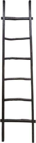 Decorative Vertical Ladder with Towel Rack Design for Blankets - Slim Storage Stand with Hooks for Bedroom or Living Room - C