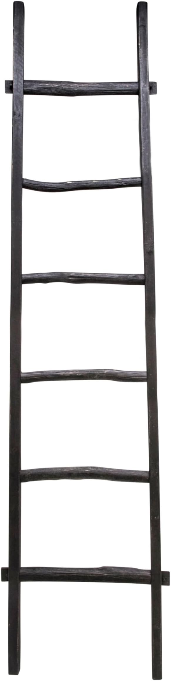Decorative Vertical Ladder with Towel Rack Design for Blankets - Slim Storage Stand with Hooks for Bedroom or Living Room - C