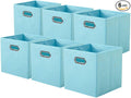 ShellKingdom Storage Bins, Foldable Fabric Storage Cubes And Cloth Storage Organizer Drawer with Metal Handle For Closet And 