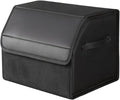 car organizers and storage for SUV,trunk organizer for sedan, leather foldable sleek box with lid,collapsible cargo bins, tool