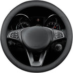RYE for Jeep Steering Wheel Cover, Leather Car Steering Wheel Cover Heavy-Duty Durable Breathable, for Jeep Grand Cherokee Wrangler Compass Gladiator - Black Pattern 2