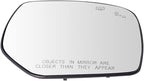 TRQ Passenger Side Heated Blind Spot Mirror Glass with Backing Plate Compatible with 2017-2018 Subaru Forester