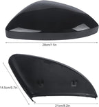 DERI Driver Side Mirror Cap Compatible with Volkswagen Jetta 2019 2020 2021 2022 2023 2024 2025, Left Side Mirror Cover fit for VW Jetta US Version Without Turn Signals, Glossy Black, 17A857537AGRU