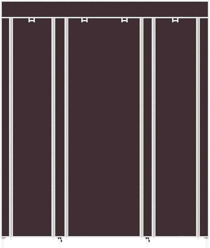 Closet Wardrobe, Portable Closet for Bedroom, Clothes Rail with Non-Woven Fabric Cover, Clothes Storage Organizer, 58 x 17 x 
