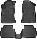 Husky Liners Weatherbeater Floor Mats | Fits 2018 - 2023 Subaru Crosstrek, 2017 - 2023 Subaru Impreza | Front & 2nd Row, 3-pc Black - 99661