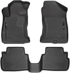 Husky Liners Weatherbeater Floor Mats | Fits 2018 - 2023 Subaru Crosstrek, 2017 - 2023 Subaru Impreza | Front & 2nd Row, 3-pc Black - 99661