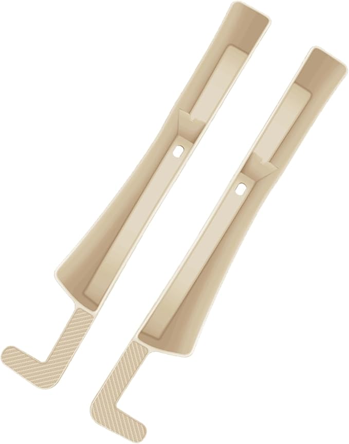 2PCS Car Seat Gap Filler, Anti-Drop Vehicle Console Crevice Blocker with 2 Storage Areas, Seat Side Seam Organizer Plug from Droping, Universal Automotive Interior Accessories(Beige)