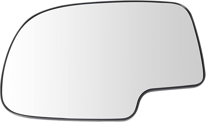 TRQ Driver Side Power Mirror Glass Snap On Clear Compatible with 1999-2007 Chevrolet Silverado Suburban Tahoe Avalanche GMC S