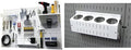 Wall Control 4 ft. Metal Pegboard Organizer - Standard Tool Storage Kit & Spray Can Holder Bracket for Pegboard & Slotted Too