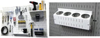 Wall Control 4 ft. Metal Pegboard Organizer - Standard Tool Storage Kit & Spray Can Holder Bracket for Pegboard & Slotted Too
