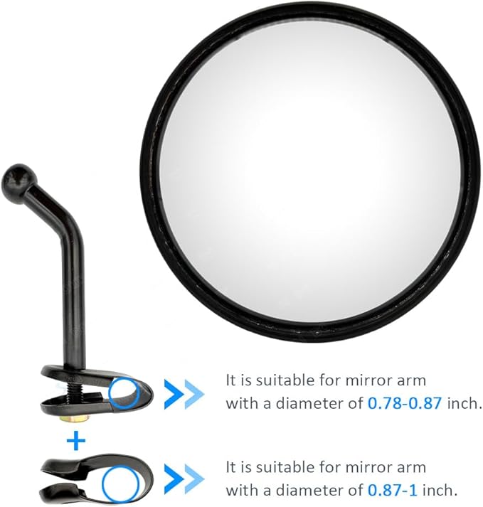 5.7 Inch Convex Round Mirror Blind Spot For Isuzu Mitsubishi Fuso Truck Bus Atv Utv Tractor Room Adjustable Bracket 2 Pcs