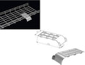 Kable Kontrol Water Fall Cable Guider - Tray Dividing and Routing - Wire Mesh Management Rack Basket, Zinc Plated Steel NEC A