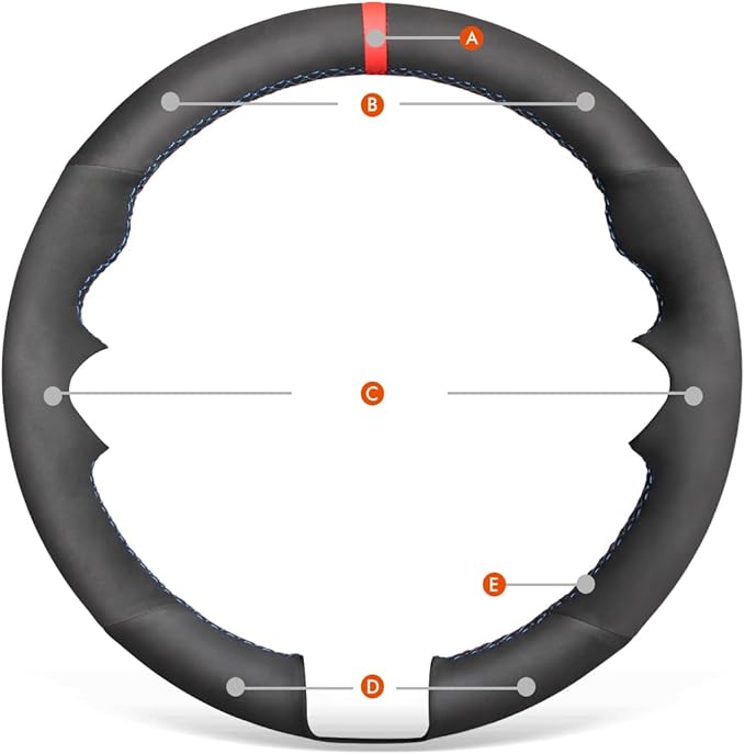 MEWANT DIY Steering Wheel Cover for Ford F150 F250 F350 F450 Expedition 2018-2021 Customize by Genuine Leather Suede