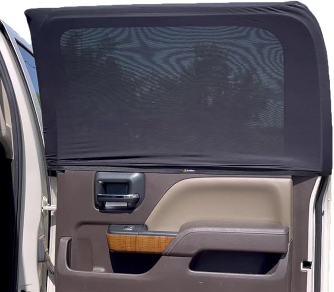 EcoNour Car Rear Window Screens (2 Pack) | Stretchable & Breathable Car Side Window Sun Shades for Sun Protection | Breathable Window Shades for Privacy Blackout | (XXL 48"x26")