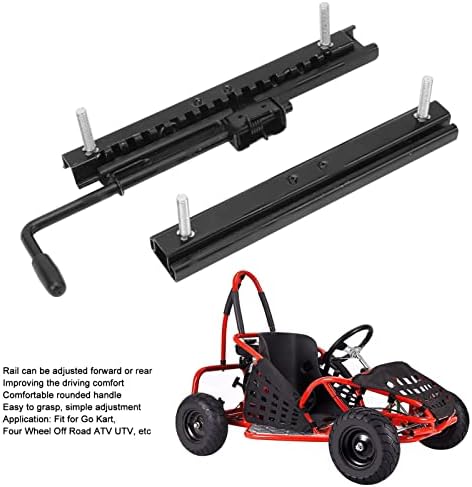 Vehicle Seat Slider Track, 2PCS Strong Strength Adjustable Seat Sliding Fit For Go Kart Four Wheel Off Road UTV