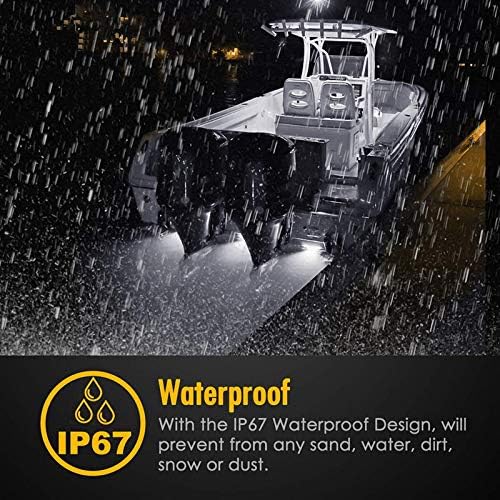 NPAUTO 4Pcs 8" White Led Utility Light Bar 18 LED Utility Strip Waterproof Boat Bow Light Marine Navigation Light 12V