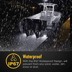 NPAUTO 4Pcs 8" White Led Utility Light Bar 18 LED Utility Strip Waterproof Boat Bow Light Marine Navigation Light 12V