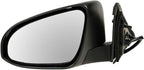 TRQ 2 Piece Driver and Passenger Side Mirror Assembly Set Electric Adjustment Non-Heated No Memory Black Compatible with 2012