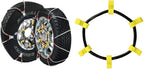 SCC Super Z6 Cable Tire Chain for Cars, Pickups, and SUVs - Set of 2 & SCC Tire Traction Chain Rubber Tightener - Set of 2