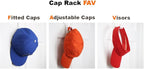 Perfect Curve Hat Organizer Cap Rack FAV | Hat Racks | Hold up to 40 caps | Over Door Organizer for Baseball Hat | Fitted & A