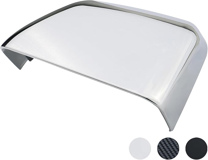 Car Chrome Rear View Door Mirror Cover Cap | Compatible with 2017-2024 F250 F350 F450 F550 Super Duty Side by Side Accessories | RH Right Passenger Side Exterior Plastic Tow Rearview Mirror Covers