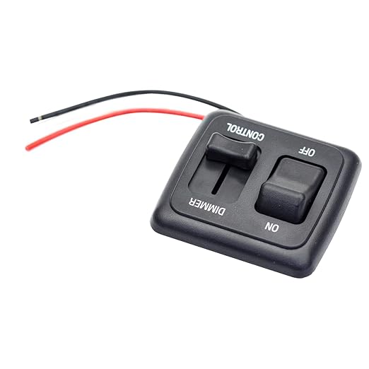 RV 12V DC Toggle Switch with High Side Dimmer Control for LED, Halogen, Incandescent - RV, Auto, Truck, Marine, and Strip Lighting