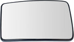 TRQ Passenger Side Lower Heated Towing Mirror Glass with Backing Plate Compatible with 2013-2016 Ford F-250 Super Duty F-350 