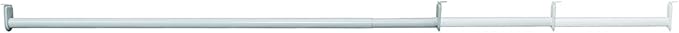 Design House Adjustable Closet Rod, Steel 72 Inch to 120 Inch, 30 Pound Capacity, White – Design House, 205849