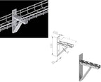 Kable Kontrol Cantilever Wall Bracket – 8” Width - Wire Mesh Tray Cable Management Rack Cords Organizer Cable Basket, Zinc Pl