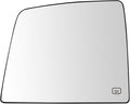 TRQ Driver Side Mirror Glass Heated Towing Mirror For Factory Equipped Mirrors Compatible with 07-21 Toyota Tundra with Tow M