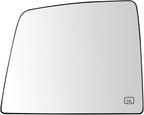 TRQ Driver Side Mirror Glass Heated Towing Mirror For Factory Equipped Mirrors Compatible with 07-21 Toyota Tundra with Tow M